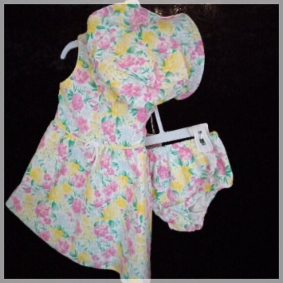 Spring Easter Btween Baby 3 pc Set Dress - Picture 2 of 6